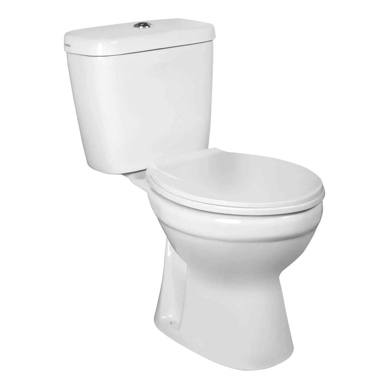 Kerra C-Clear Stand-WC-Kombination mit Senkrechtem Abgang und WC-Sitz