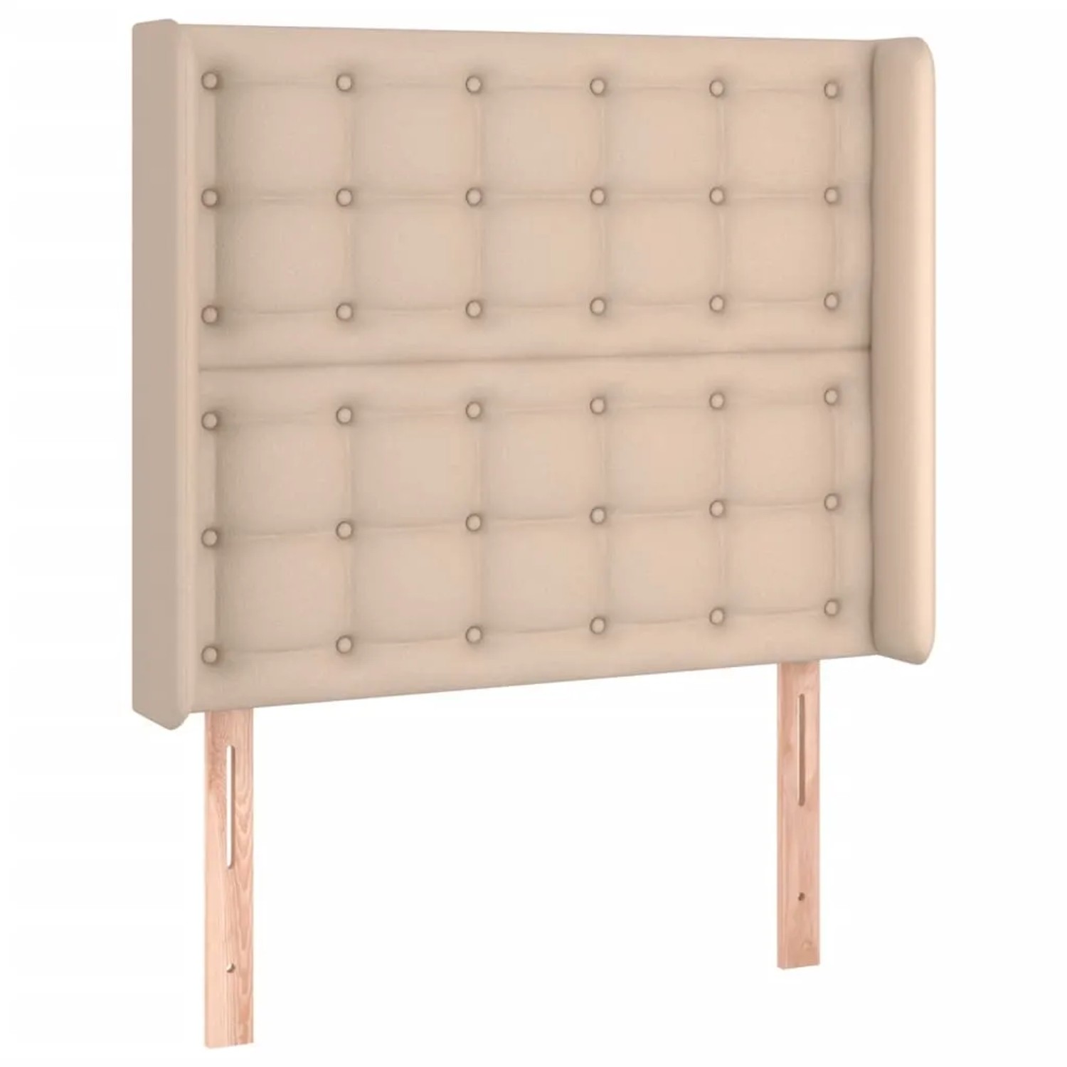 vidaXL LED Kopfteil Cappuccino-Braun 83x16x118/128 cm Kunstleder 3124125