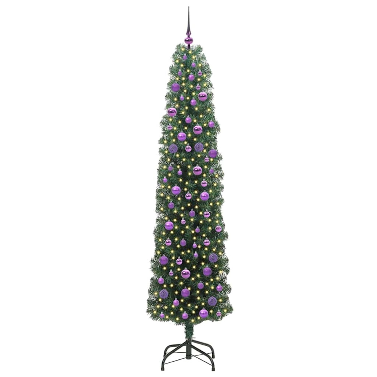 vidaXL Künstlicher Weihnachtsbaum mit 300 LEDs mit Ständer Grün 210 cm 3394962