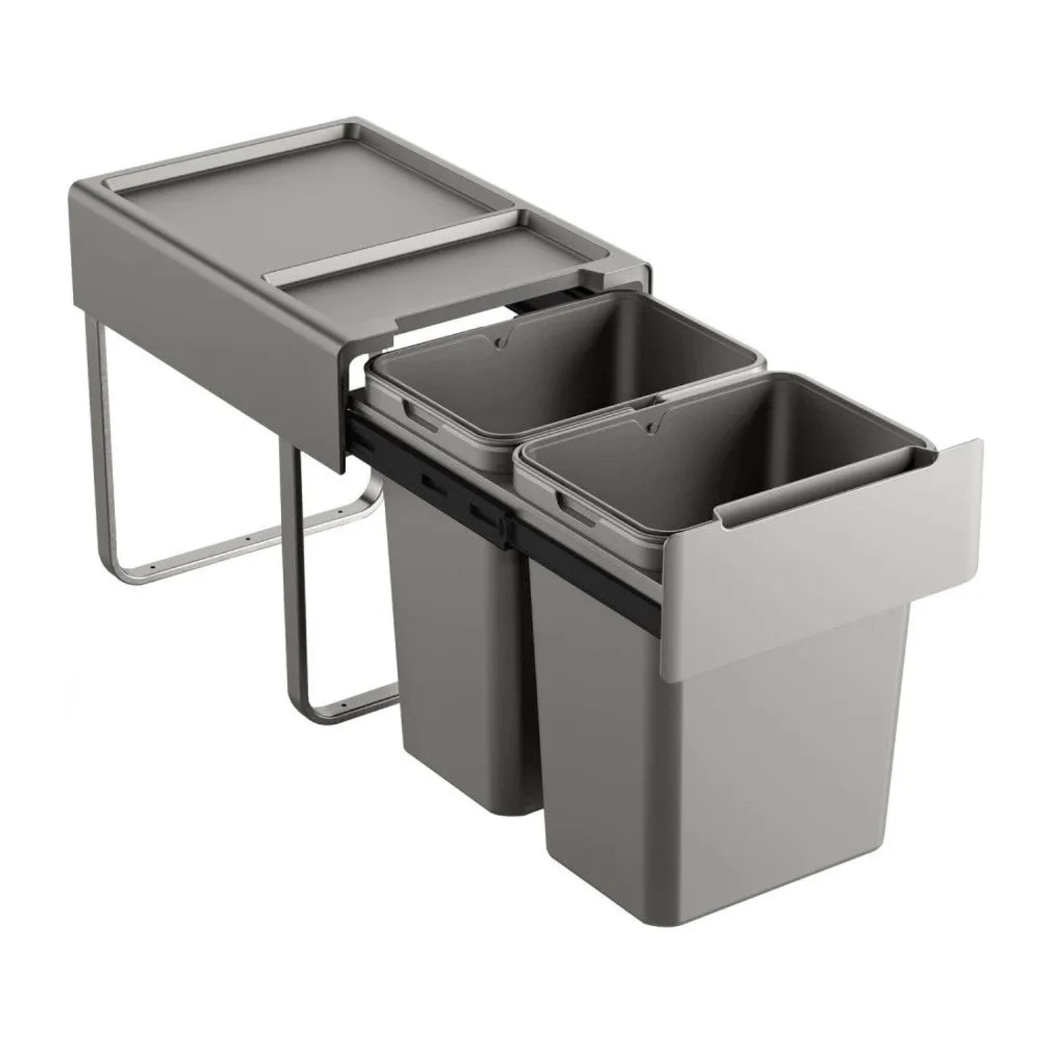 SVITA EM2x20 Einbaumülleimer 40L 2x20L 2 Fächer mit Deckel Mülltrennsystem kaufen bei OBI