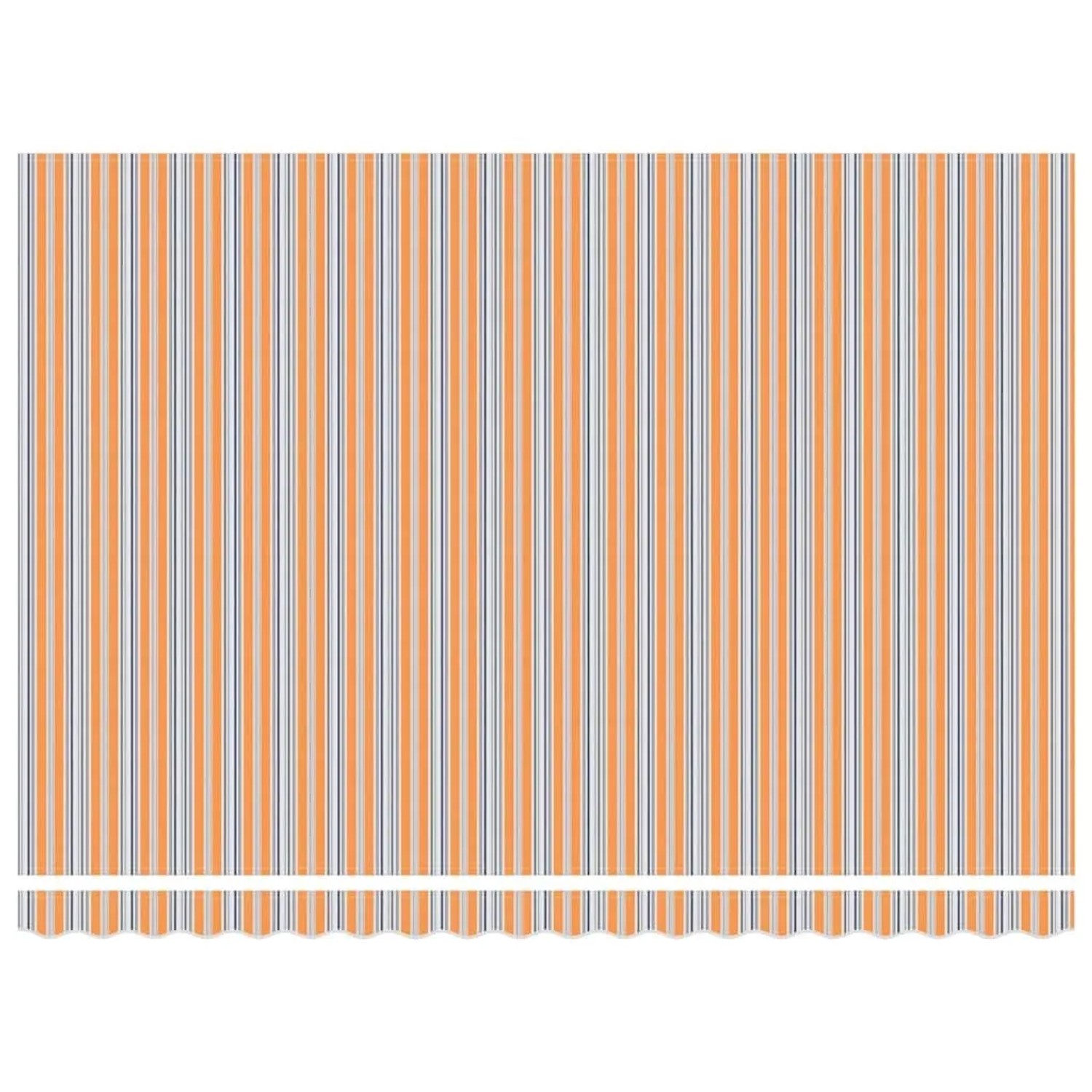 vidaXL Einziehbare Markise, mehrfarbig gestreift, 450x300 cm. Ideal als Sonnenschutz für Balkon & Terrasse.