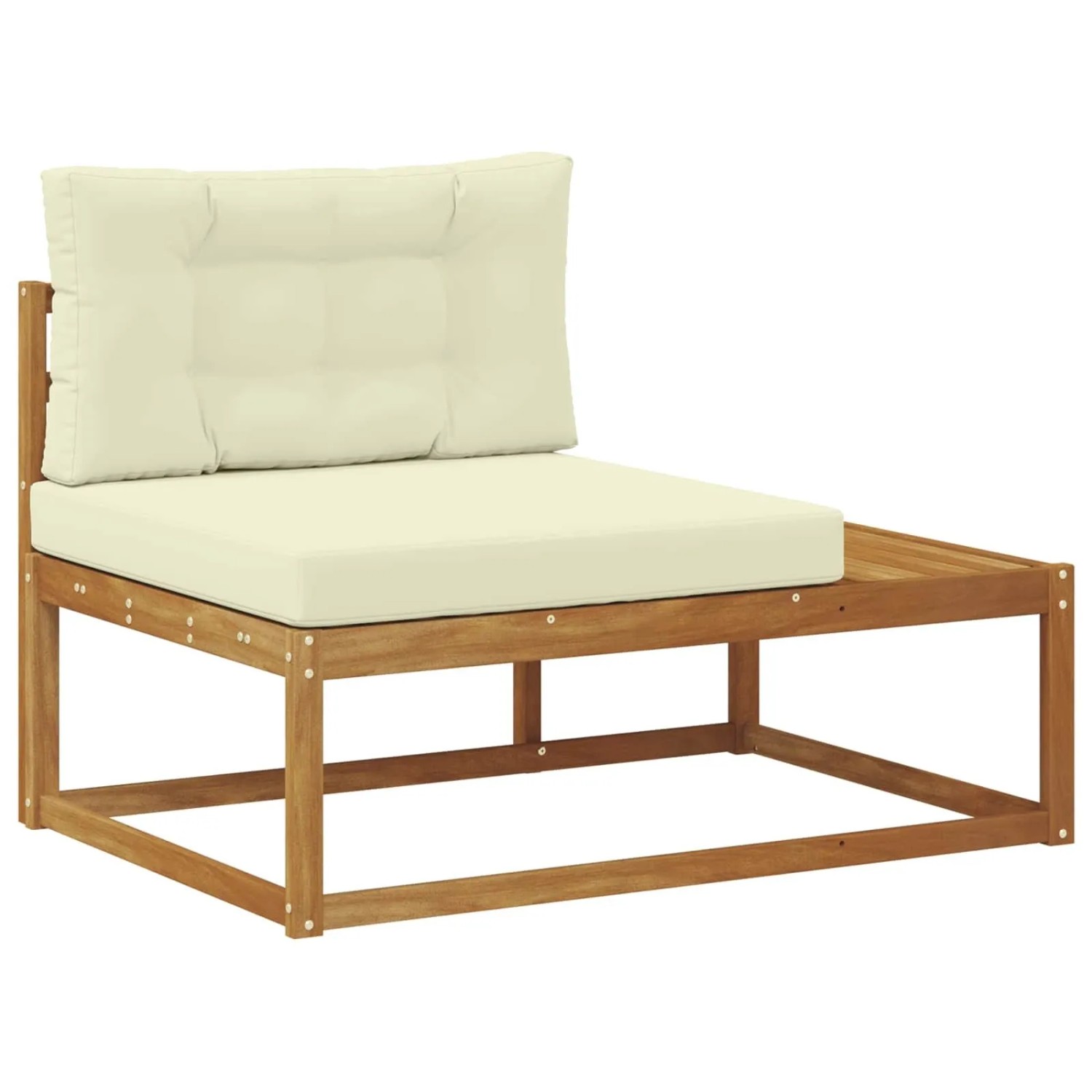 vidaXL Outdoor Endsofa Natur 115 x 83 x 73 cm Massivholz Akazie 900552
