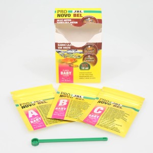 JBL Pronovo Bel Flakes Baby Fischfutter-Set mit 3 Beuteln und Dosierlöffel.