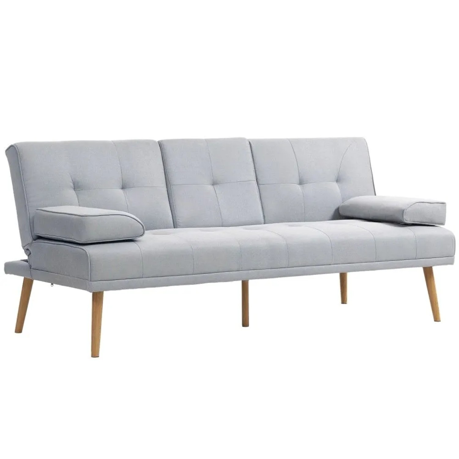 HOMCOM Schlafsofa Polyester 181L x 77B x 78H cm Hellgrau