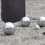 Relaxdays Boule Set Stahl Silber Schwarz mit Tragetasche und Abstandsmesser 32 cm x 16 cm x 7 cm 6 kg_3