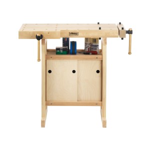 Sjöbergs Hobelbank Junior/Senior aus Birke, höhenverstellbar mit Spannzangen und Bankhaken.