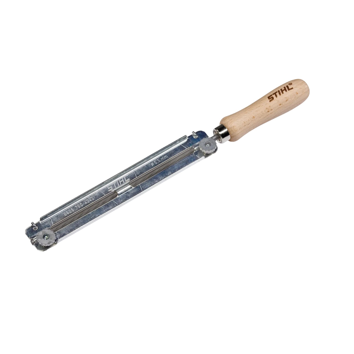 Stihl Feilengriff Holz für Feilen von 4 mm bis 5,5 mm Orange-Grau
