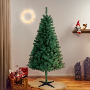 Grüne Kunsttanne Fundy, 150 cm hoch, inklusive Ständer, ideal für die Weihnachtsdekoration im Innenbereich.