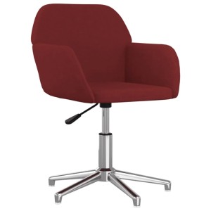 vidaXL Esszimmerstühle 2 Stk Drehbar Weinrot Stoff 3103033