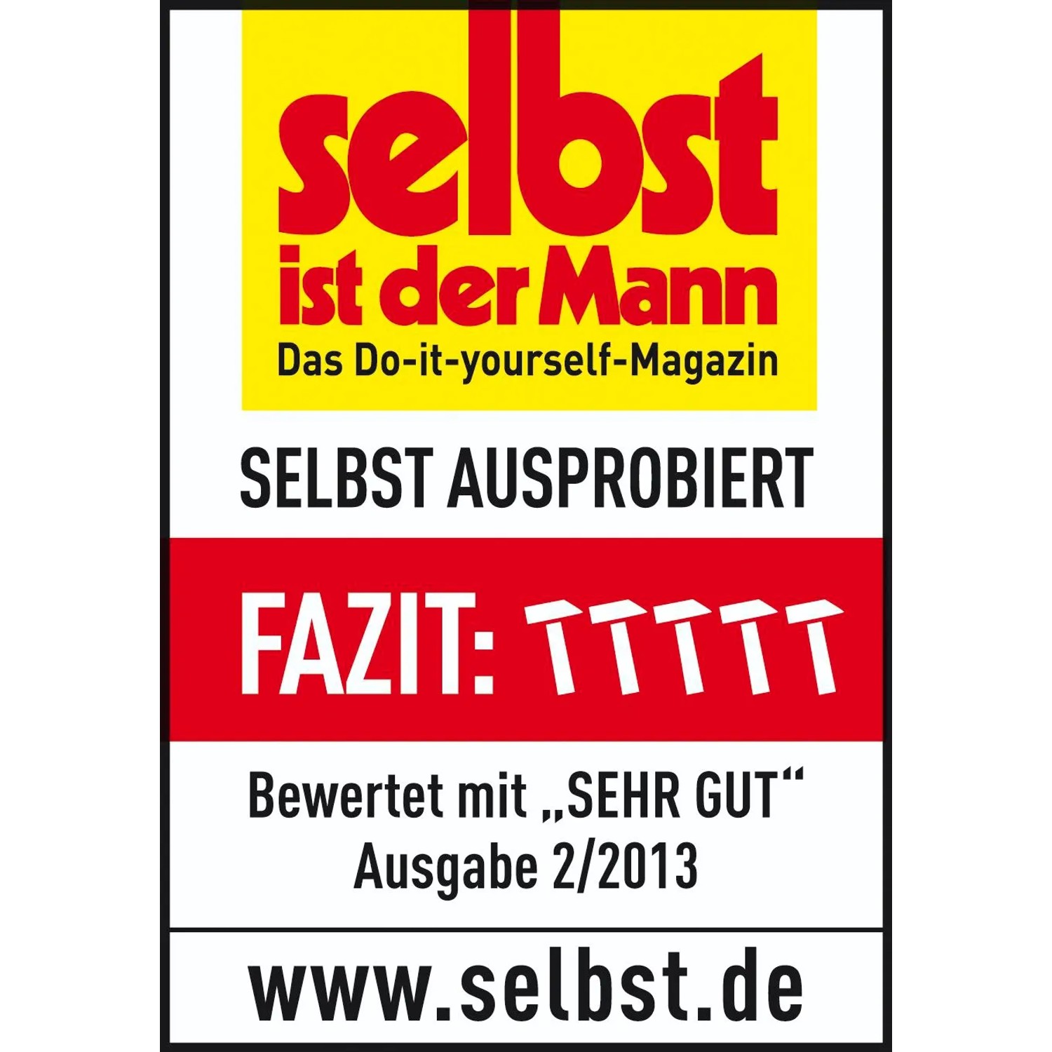 Siegel "selbst ist der Mann" für Gardena Schneewanne: Sehr gut getestet.