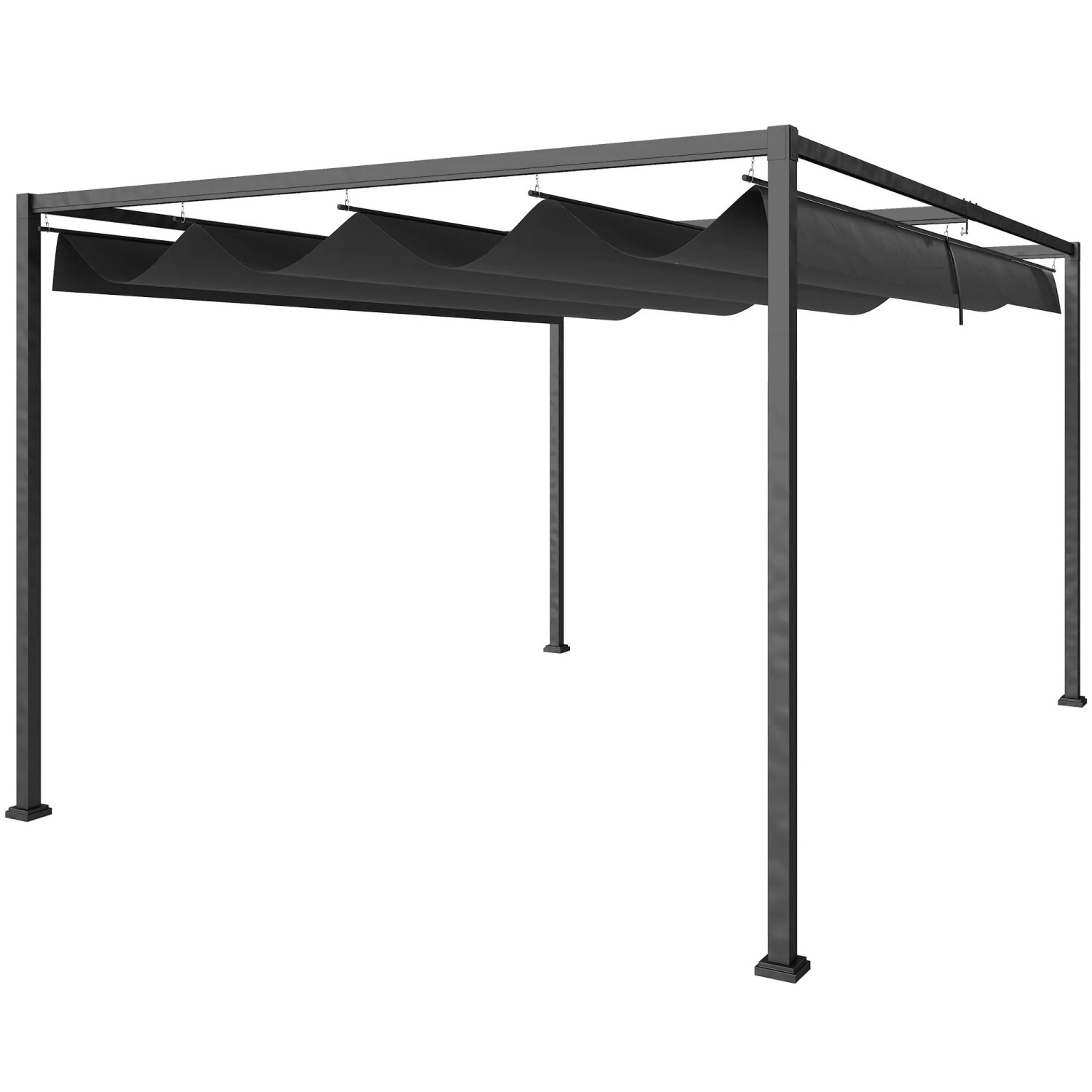 Freistehende Furnicato Pergola 3x2m mit verstellbarem Dach für Terrasse & Garten.