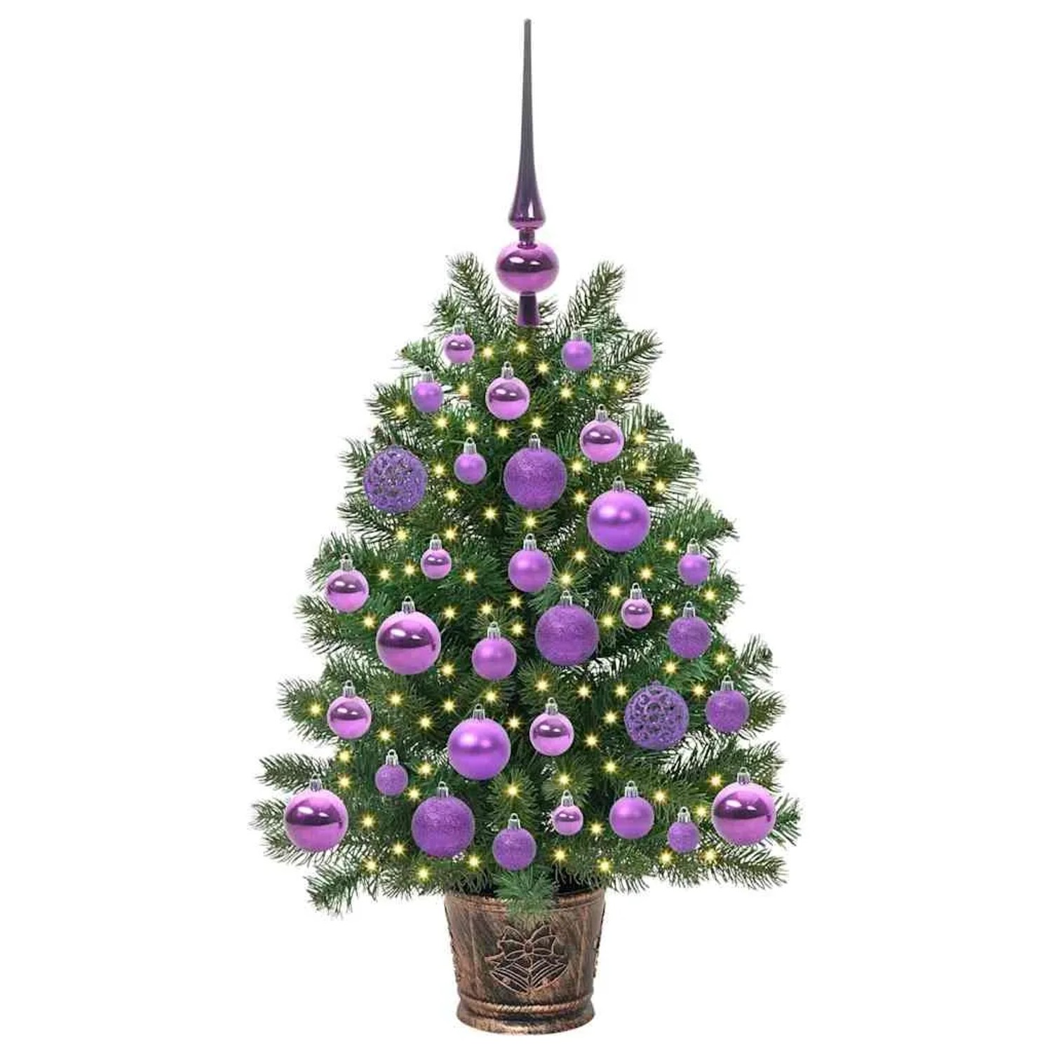 vidaXL Künstlicher Weihnachtsbaum mit 150 LEDs Grün 75 cm PE und PVC 3397308