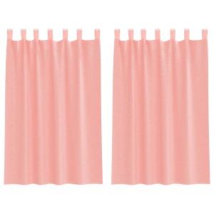 vidaXL Voile Vorhänge mit Schlaufen 2 Stk Rosa 140x175 cm 4102287