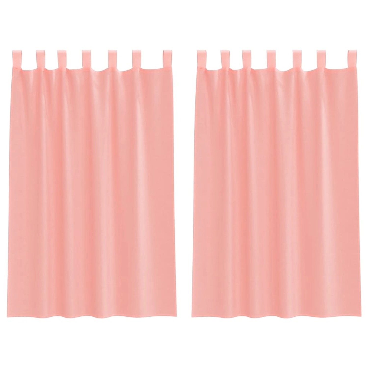 vidaXL Voile Vorhänge mit Schlaufen 2 Stk Rosa 140x175 cm 4102287 günstig online kaufen