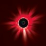 Easymaxx LED-Lichtrad Galaxy Wandlampe mit rotem Lichteffekt und Sound-Sensor.