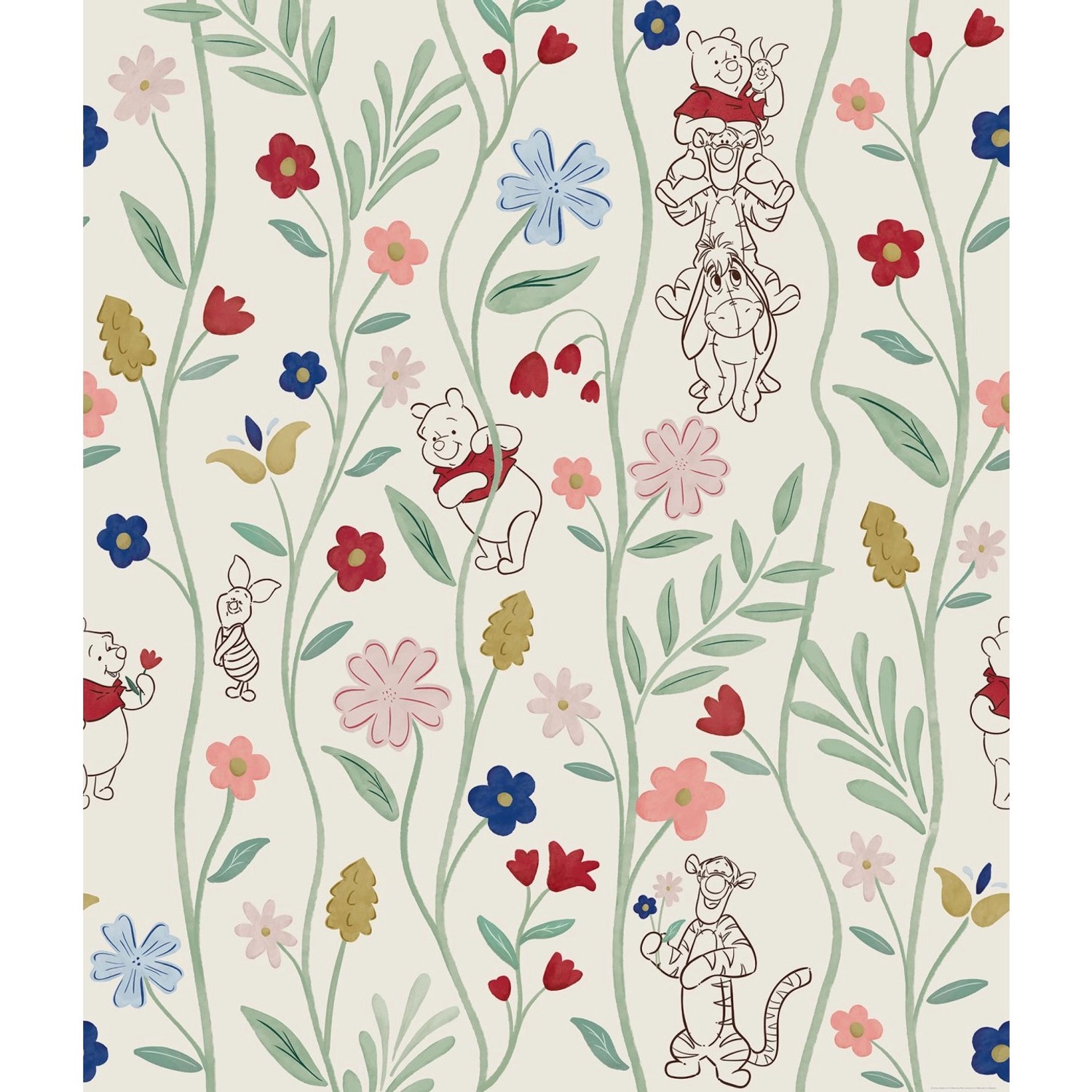 Komar Vinyl-Fototapete Disney Winnie the Pooh Blossom Friends 212 x 250 cm günstig online kaufen
