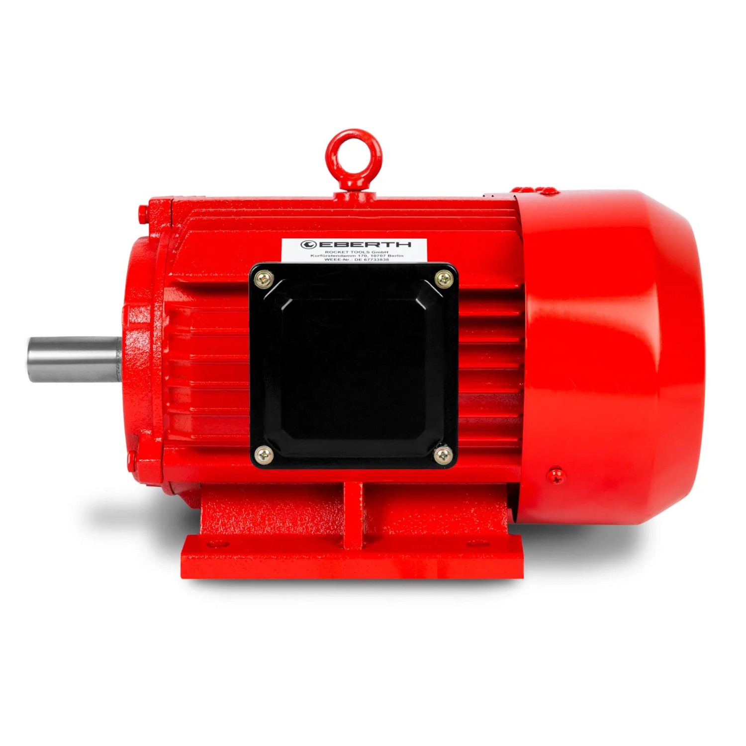 Roter EBERTH Elektromotor 400V, 5,5kW, 2900 U/min, Drehstrommotor für Zubehör Akkugeräte.