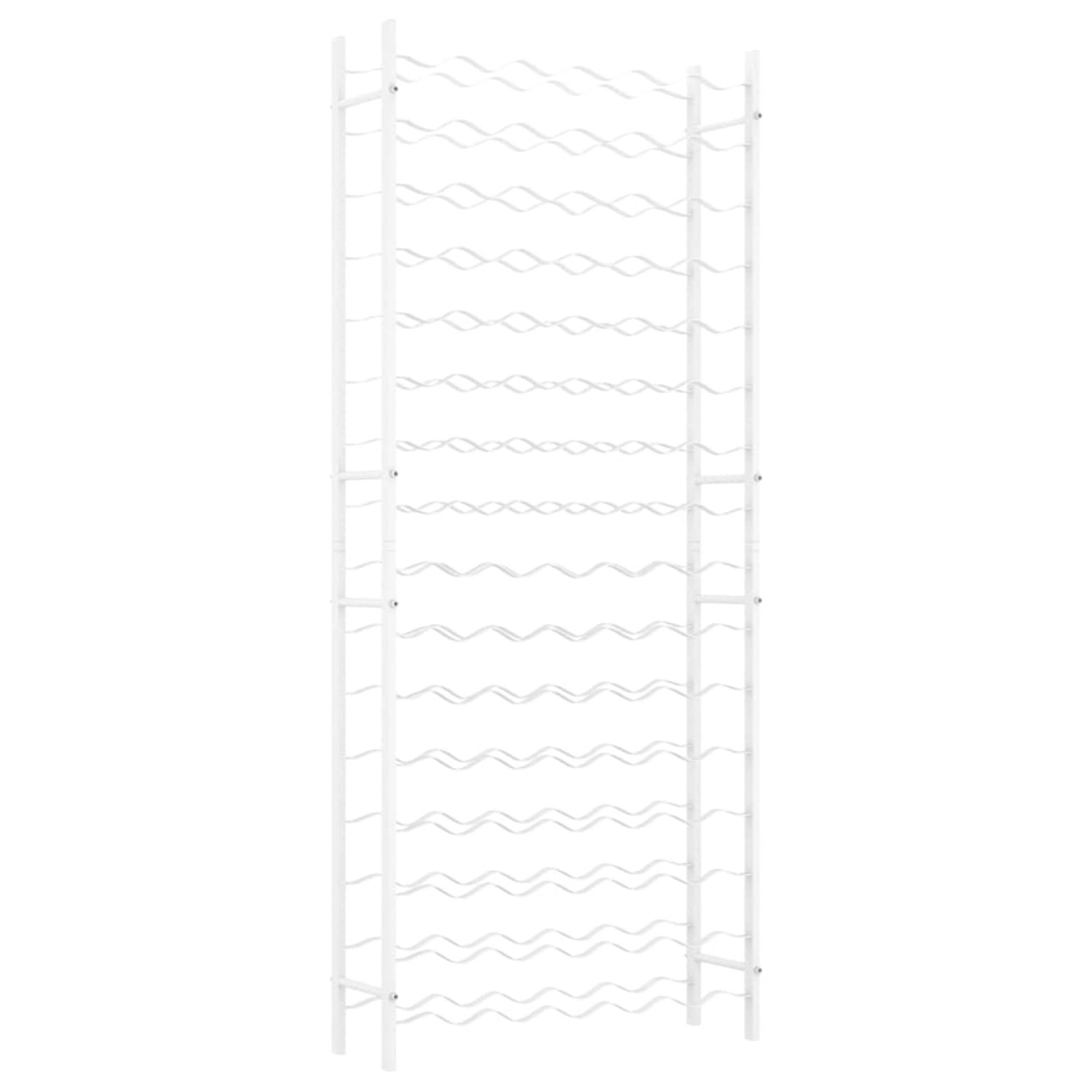 VidaXL Weinregal für 96 Flaschen Weiß Metall günstig online kaufen