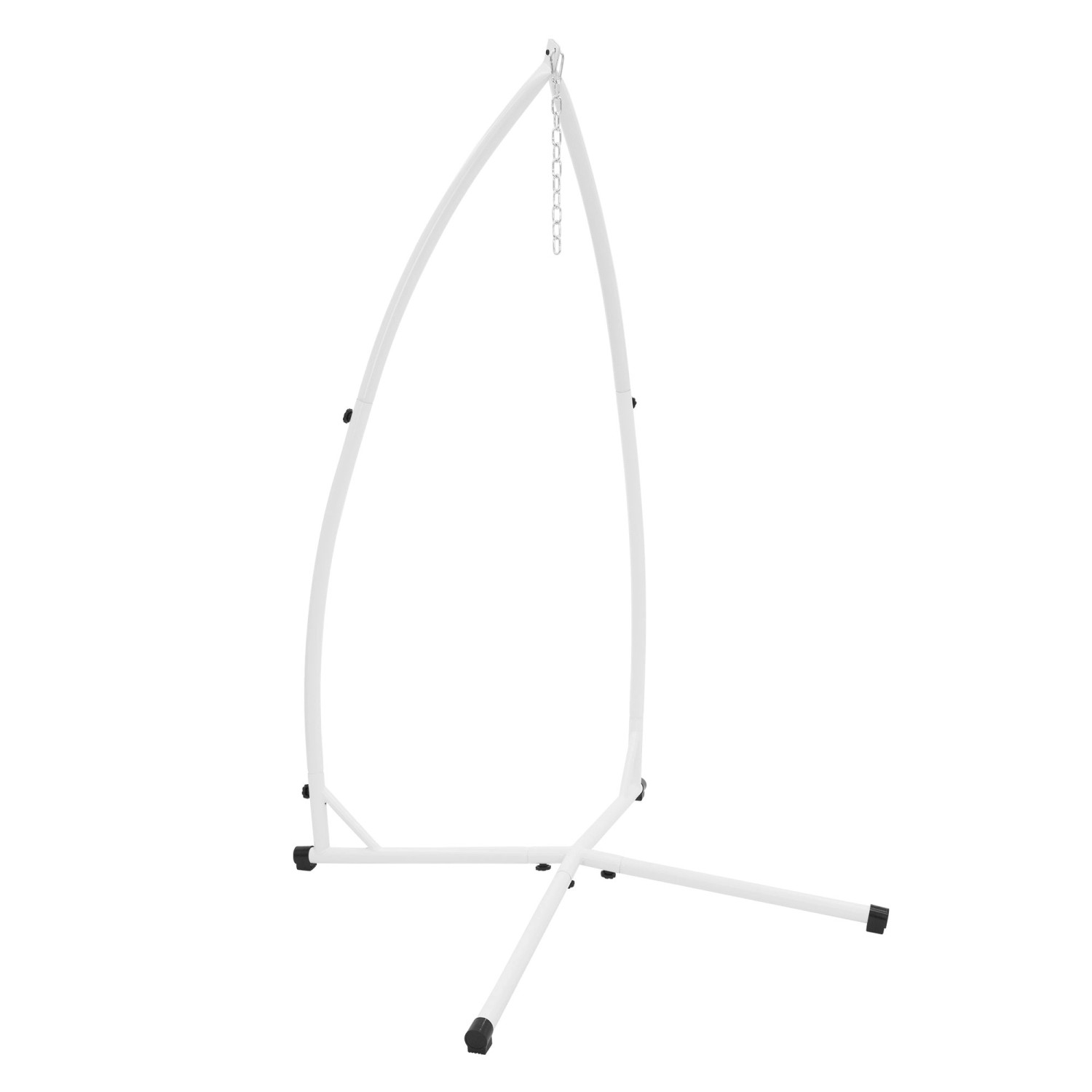 ML-Design Hängesesselgestell Weiß 208 cm Belastung bis 120 kg Stahlrohr