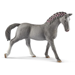Detailgetreue Schleich Horse Club Trakehner Stute mit geflochtener Mähne.