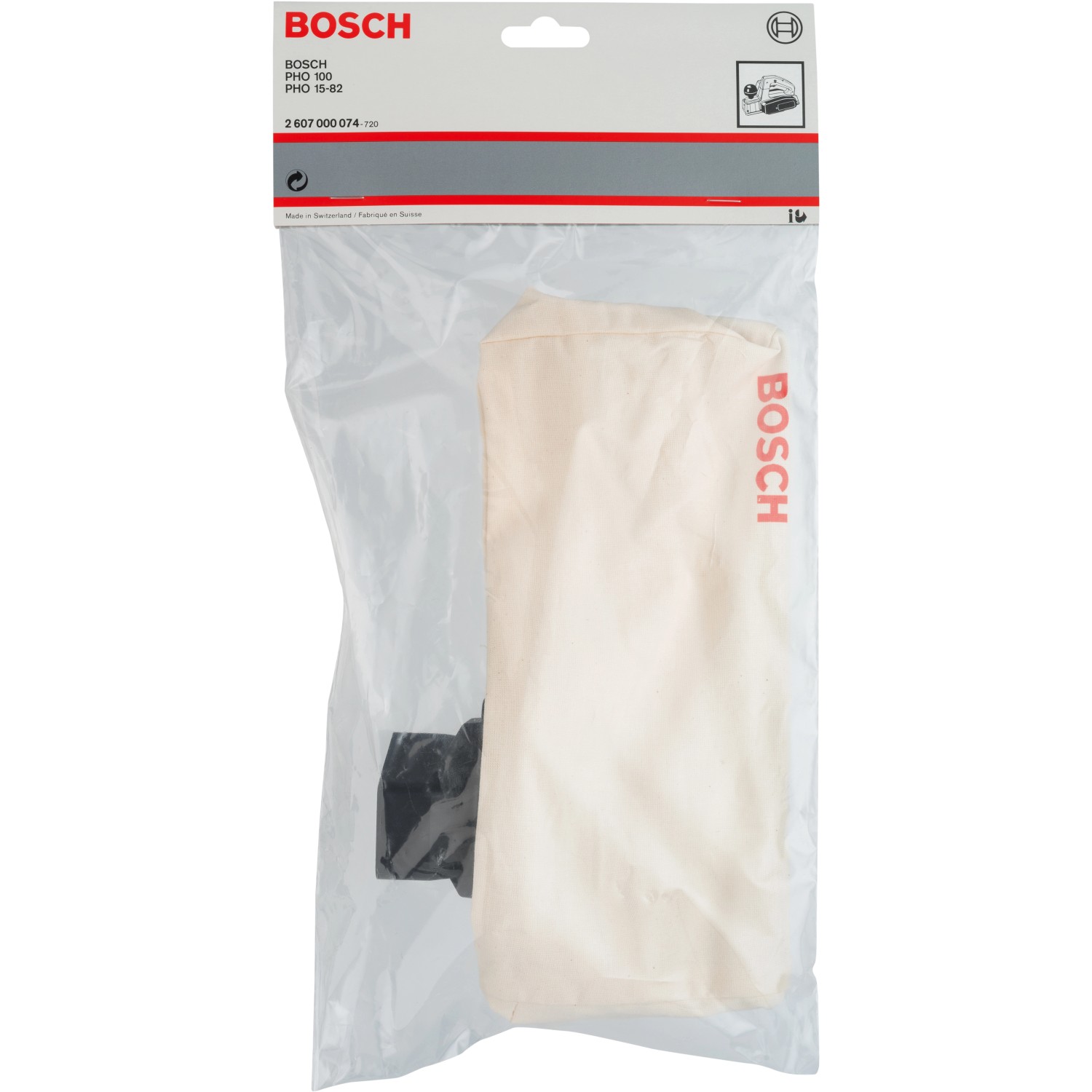 Bosch Spänesack für Hobel PHO 1, PHO 15-82, PHO 100 im transparenten Kunststoffbeutel.