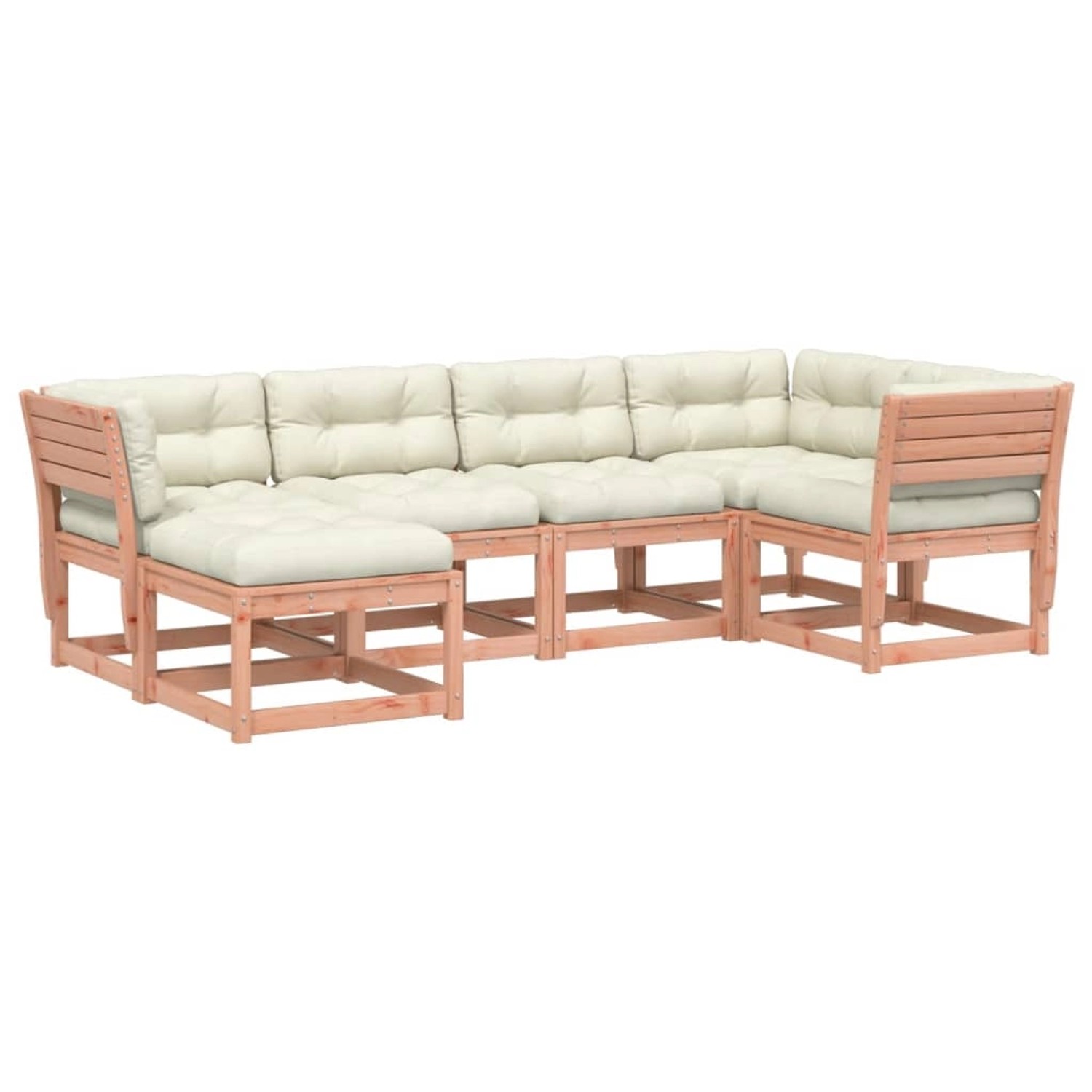 vidaXL 6-Tlg Garten-Sofagarnitur mit Kissen Massivholz Douglasie 3217038 günstig online kaufen