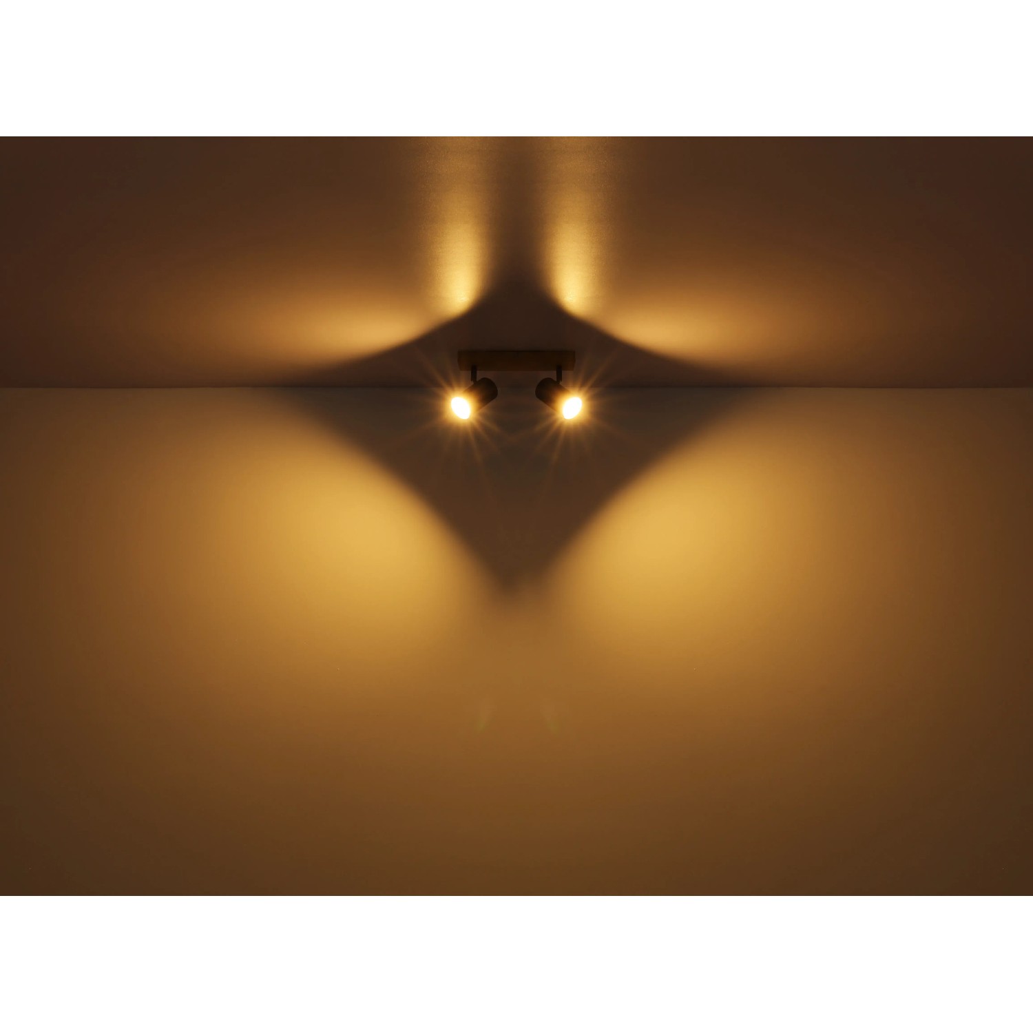 Globo Strahler Robby, 1-flammig, Graphit, mit Holzoptik, für GU10 Leuchtmittel, 70x100mm.
