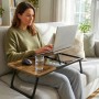 Relaxdays Laptoptisch Stahl MDF Schwarz Höhenverstellbar Klappbar Neigbar 56 cm x 33 cm x 23,5 cm 2,2 kg_3