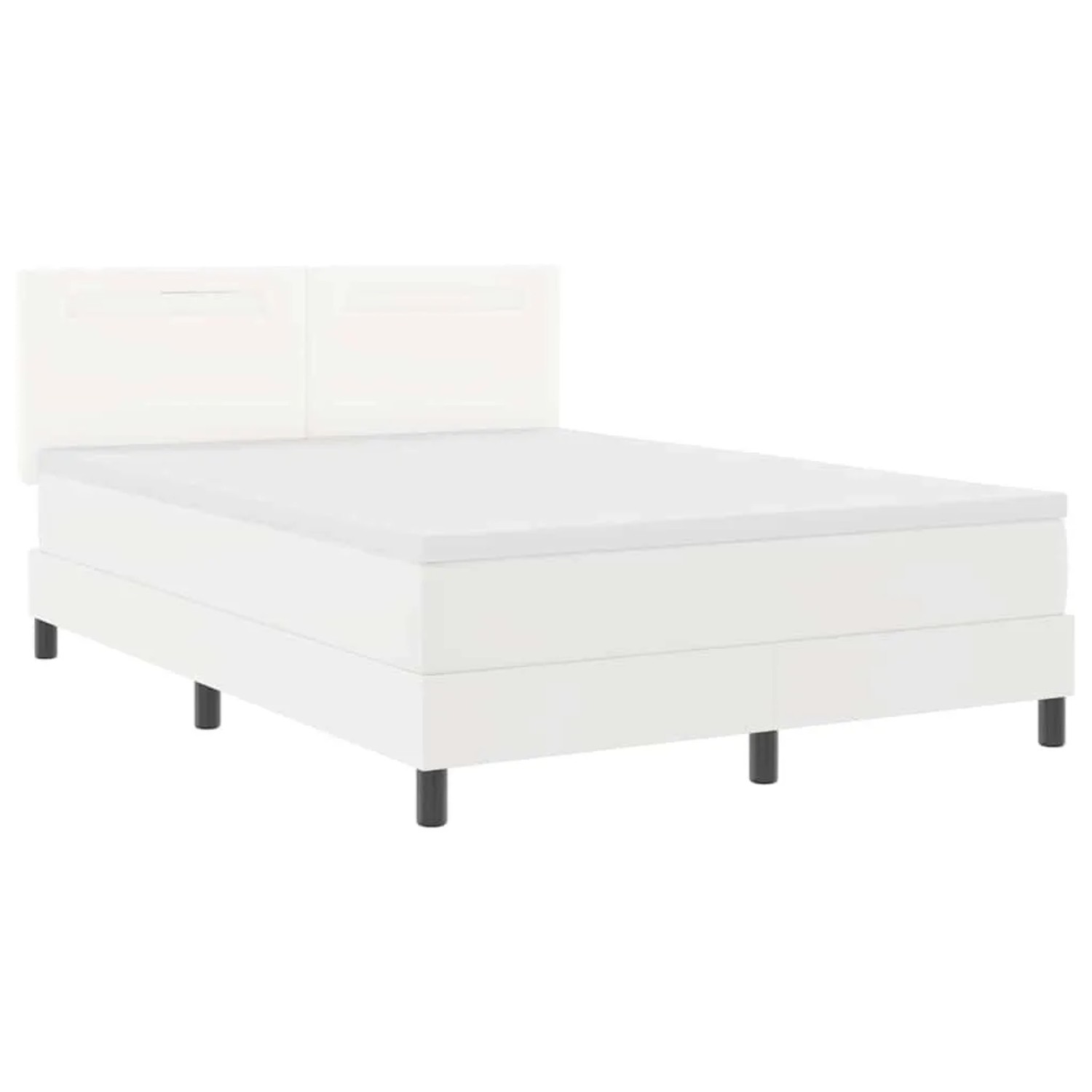 vidaXL Bettgestell mit Matratze Weiß 160 x 200 cm Kunstleder 3339057 günstig online kaufen