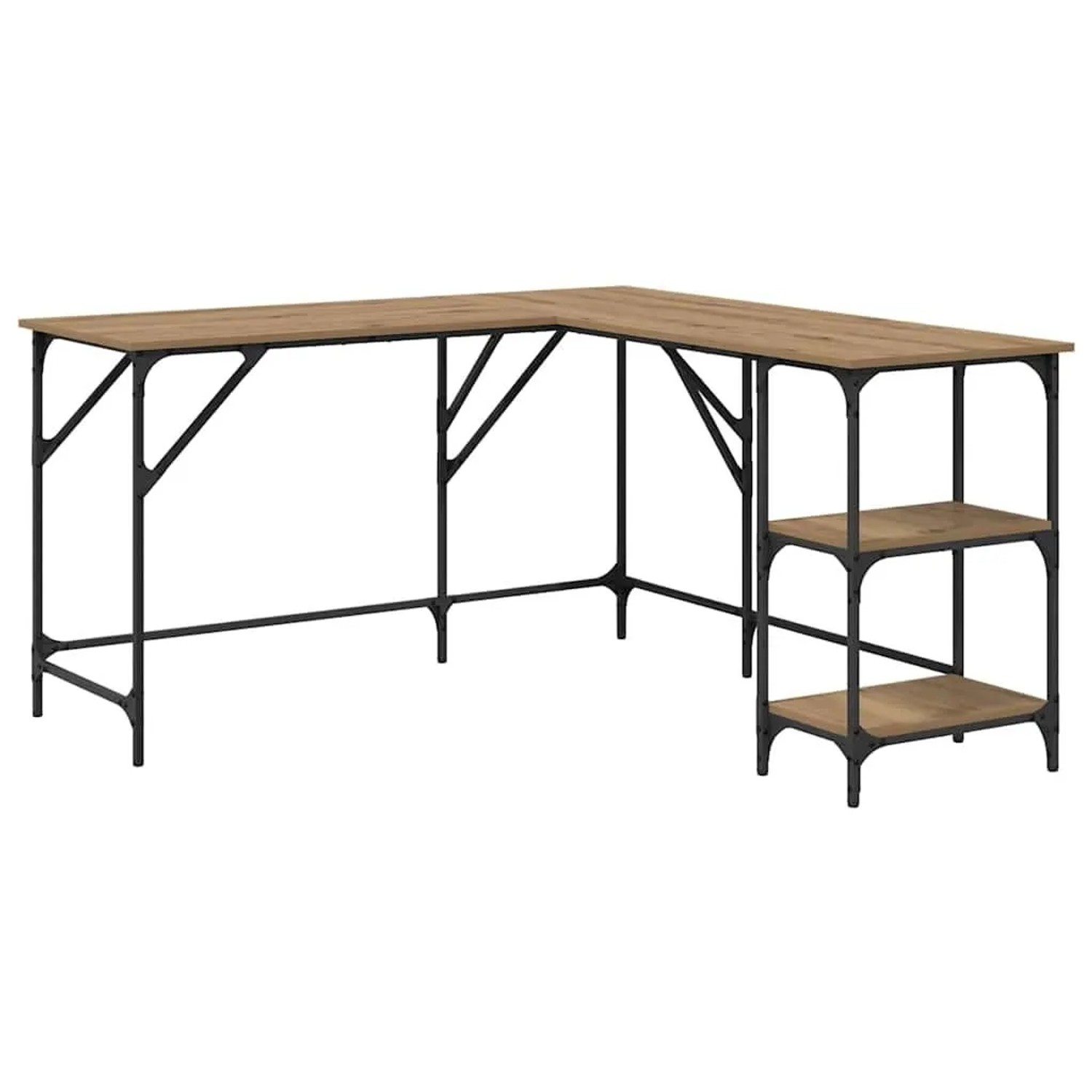 vidaXL Schreibtisch Artisan-Eiche 139 x 139 x 75 cm Holzwerkstoff 882866 günstig online kaufen
