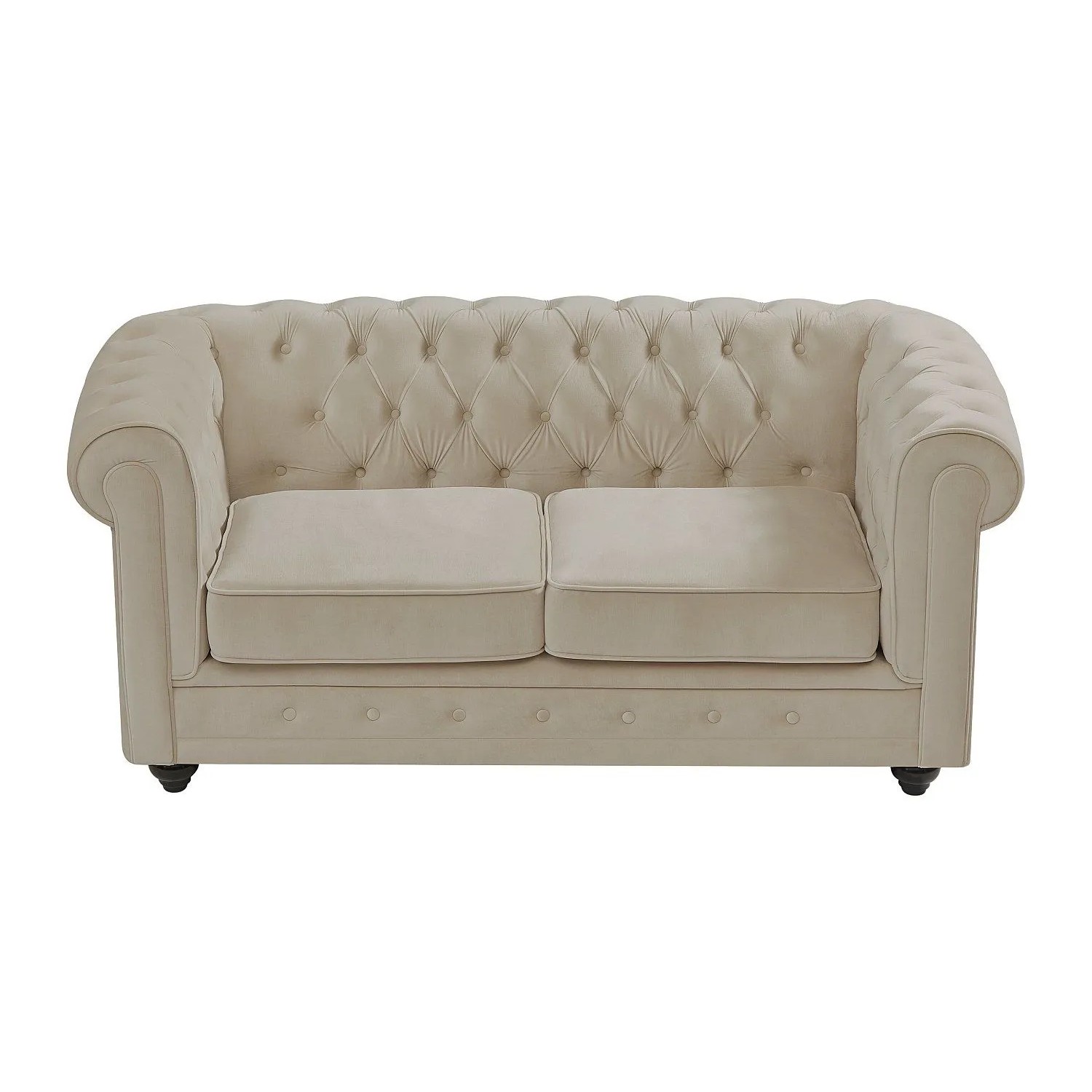 Vente-unique Sofa Ohne Schlafmöglichkeit Chesterfield Beige 165 cm