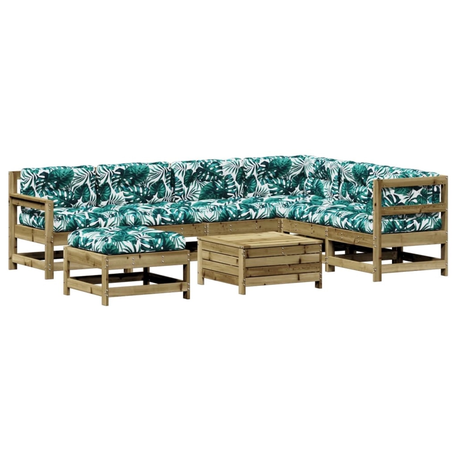 vidaXL 8-Tlg Garten-Lounge-Set mit Kissen Imprägniertes Kiefernholz 3250611 günstig online kaufen
