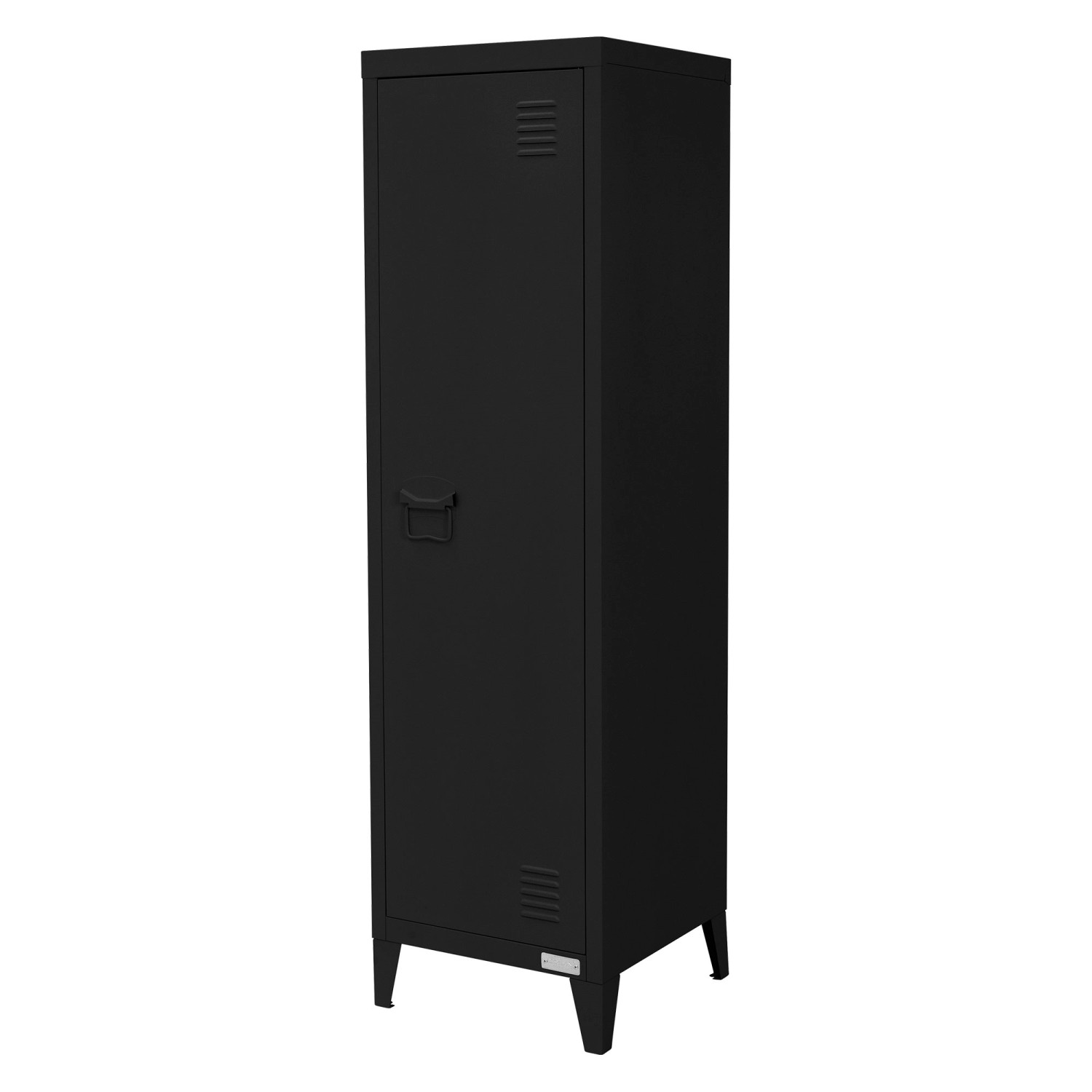 ML-Design Aktenschrank Hoch 38x38x137,5 cm Schwarz Stahl Freistehender