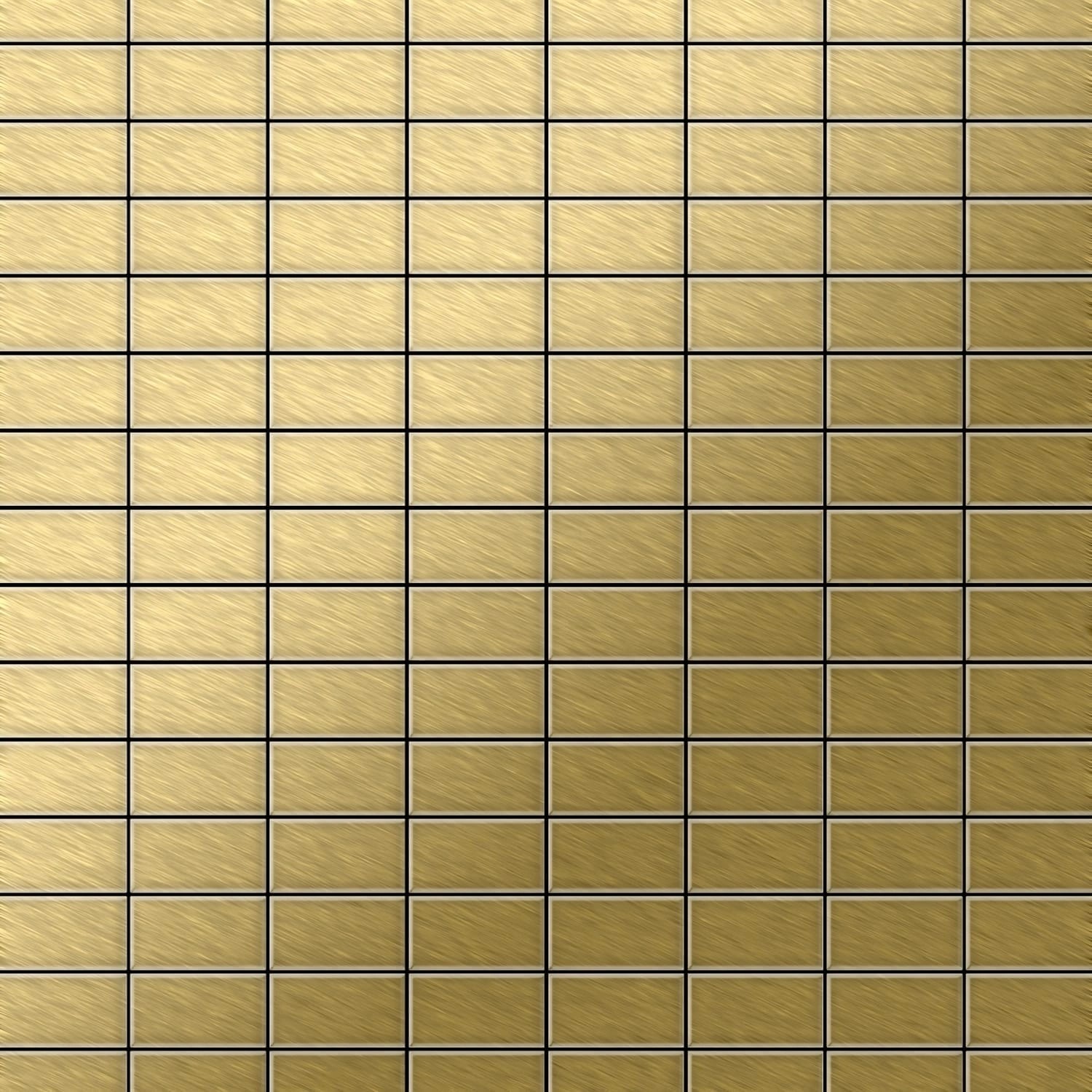 ALLOY Mosaik Fliese Massiv Metall Titan Gebürstet Gold 1,6mm Stark Bauhaus- günstig online kaufen