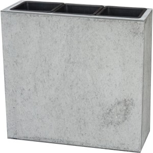 Grauer Pflanztopf in Betonoptik, 66x24x64 cm, für Garten und Balkon.