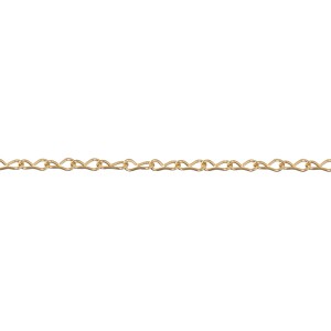 Conacord Singlekette Stahl Ø 1,1 mm x 9 mm Messing Meterware