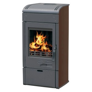 Plamen Gusskaminofen Vesta Braun und 9 kW