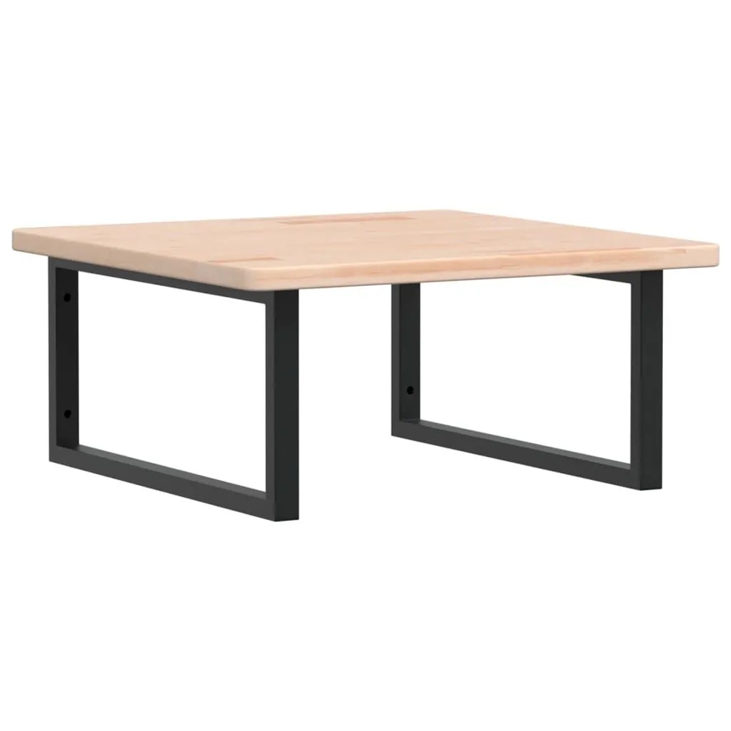 vidaXL Waschtischplatte mit Halterung Stahl und Massivholz Eiche 3302461