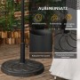 Furnicato Sonnenschirmständer, wetterbeständig, Ø53cm, schwarz. Schirmhalter für Garten und Terrasse.