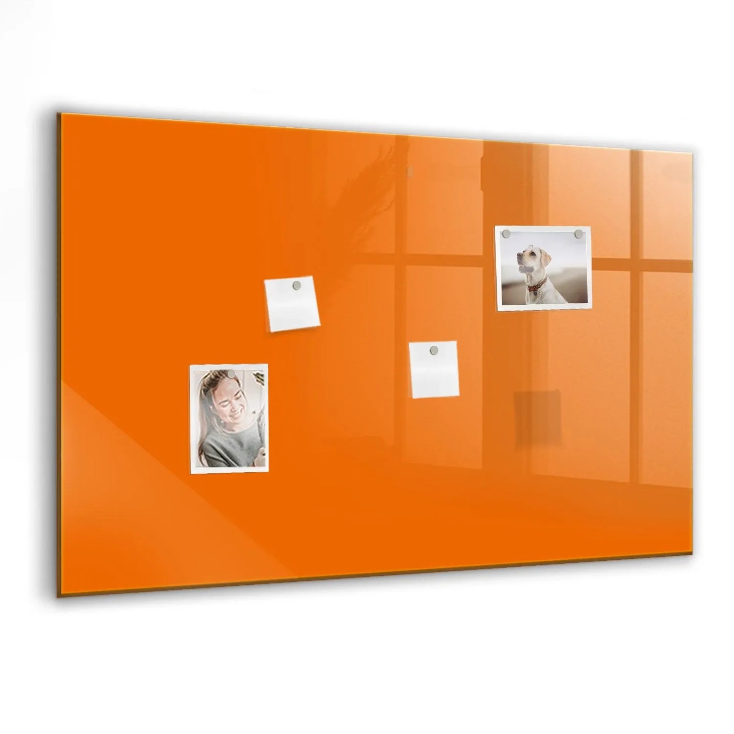 Tulup Schreib Magnettafel Orange Farbe 90x60 cm Magnettafel Wohnzimmer Glas günstig online kaufen
