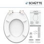 Schütte WC-Sitz Diamond mit Absenkautomatik, Holzkern, Standardgröße, inklusive Montagezubehör.