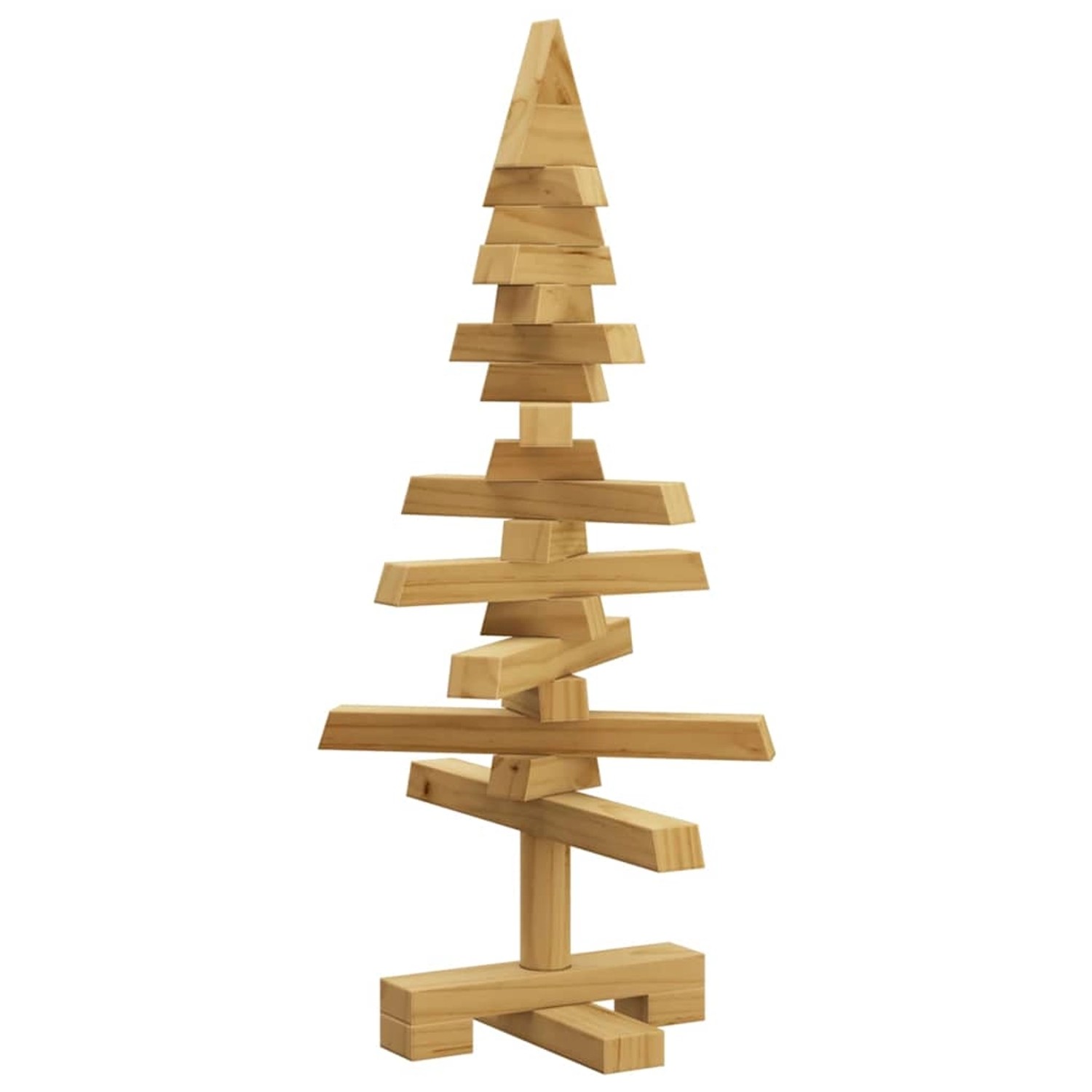 vidaXL Holz Weihnachtsbaum mit Ständer Braun 60 cm Massivholz Kiefer 42016697