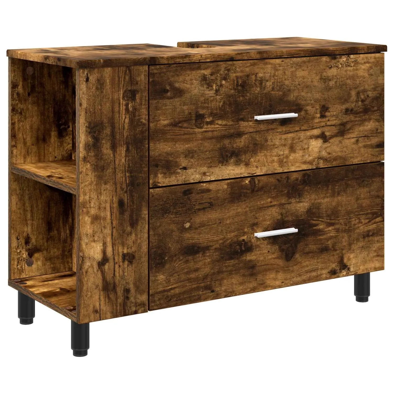 vidaXL Waschtisch Räuchereiche 80 x 35 x 60 cm Holzwerkstoff 889390