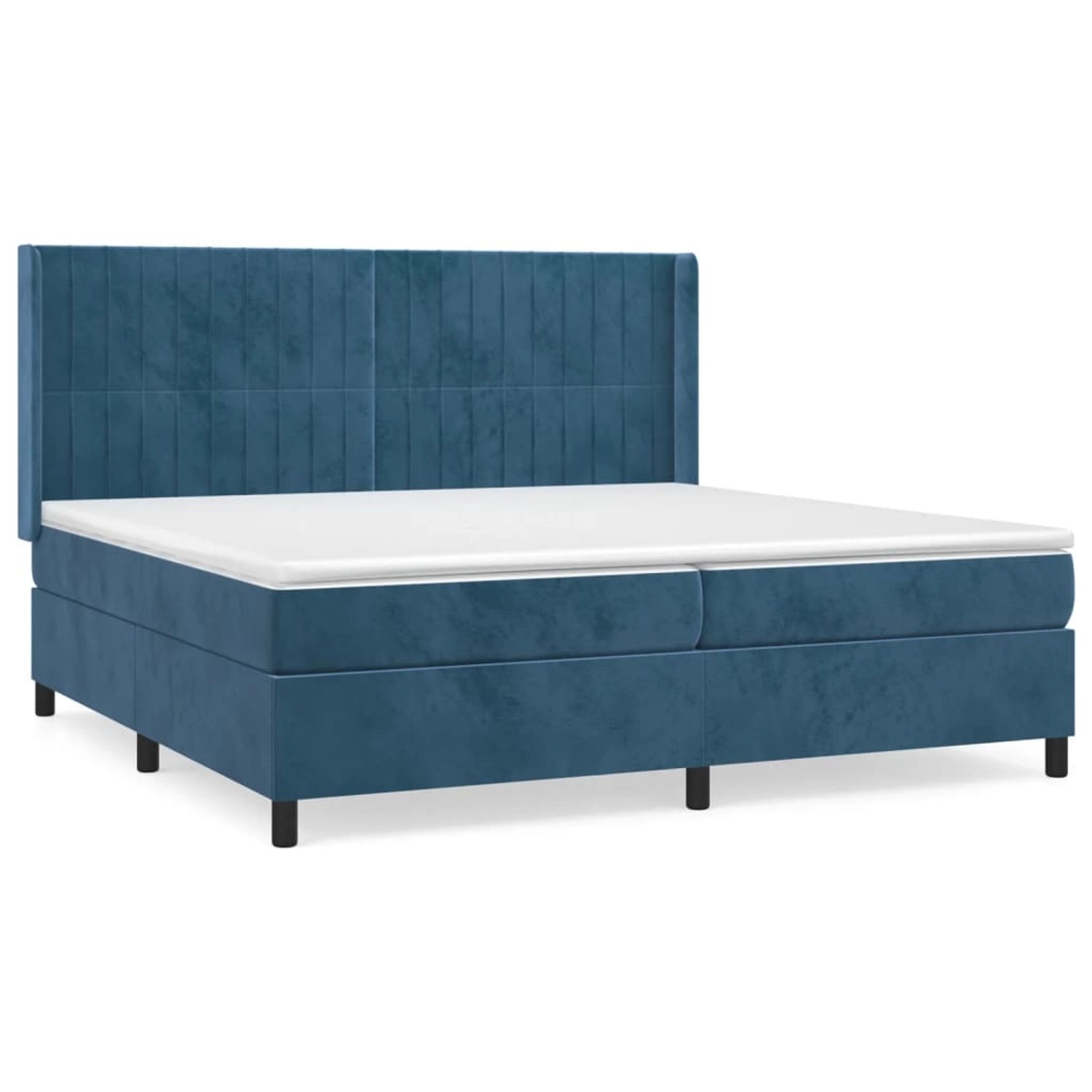 vidaXL Boxspringbett mit Matratze Dunkelblau 200x200 cm Samt1466575 günstig online kaufen