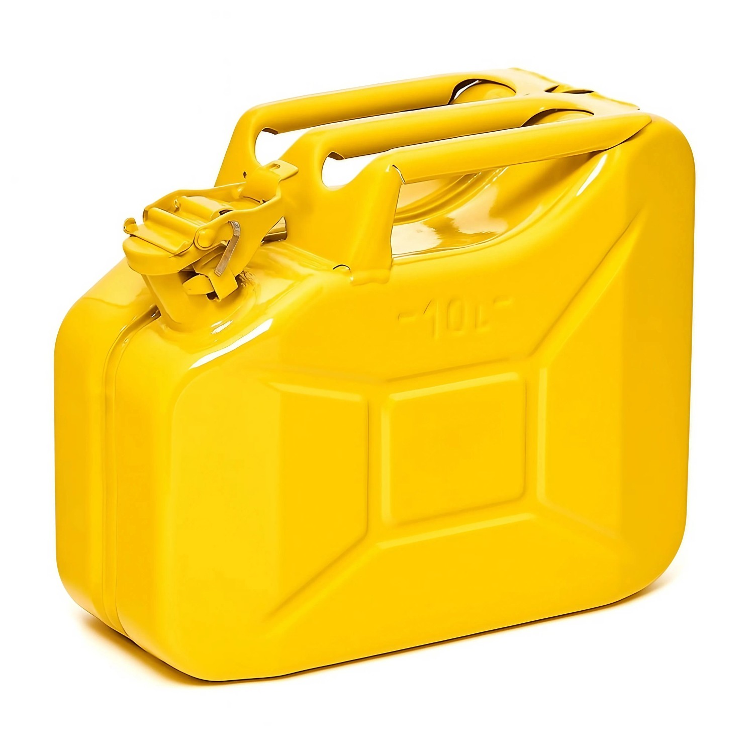 BW Kraftstoffkanister Metall Benzinkanister 10 Liter Gelb RAL 1018 TÜV-geprüft und UN-Zulassung Made in Europe