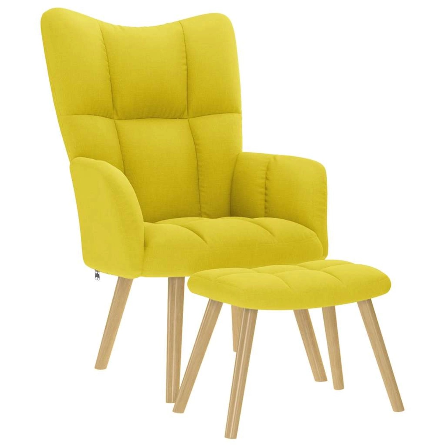 vidaXL Relaxsessel mit Hocker Hellgelber Stoff 4016787 günstig online kaufen
