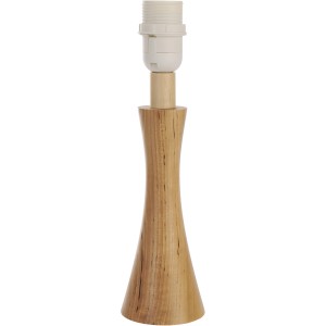 Lampenfuß Diabolo aus Naturholz, 34 cm hoch, für individuelle Lampengestaltung.