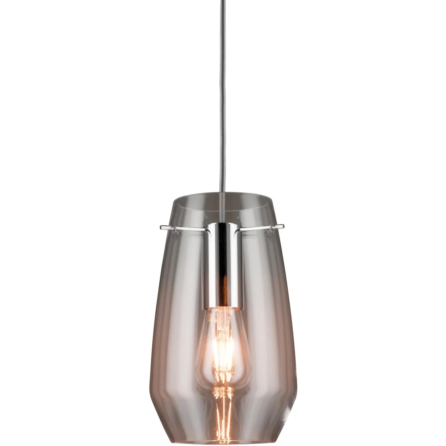 Paulmann URail Lampenschirm Vento, transparentes Glas, Ø 17cm für Schienensystem.