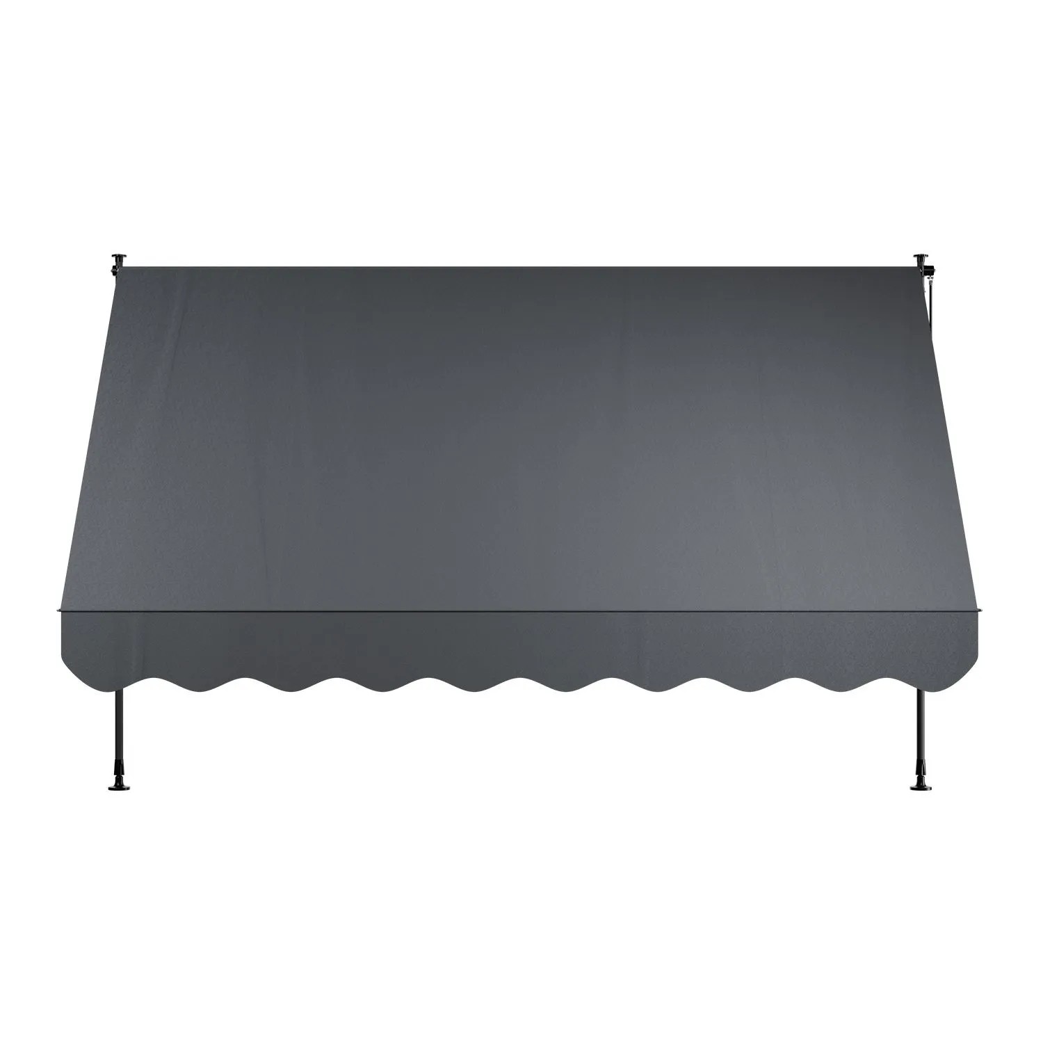 Graue Juskys Klemmmarkise Kapstadt 300x120 cm für Balkon & Terrasse.