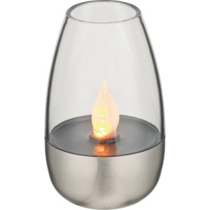 Solar-Tischleuchte in Kerzenform mit warmweißer LED für Garten und Terrasse.